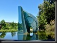 eine Skulpture aus einzelnen Glasscheiben, bot. Garten, Adelaide