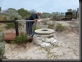 Brunnen der ersten chinesischen Siedler aus Sandstein, Spaziergang zum "Chinamans Well", Coorong NP