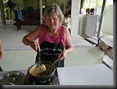 Christiane kocht Hühnchen in Kokossoße, Kochschule,  thailändisches Essen