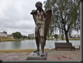 "der weinende Engel" steht für die an den Spätfolgen des Afghanistankrieges Gestorbenen. Stadtrundfahrt Minsk