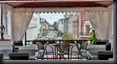 Blick aus einem Café auf die Innenstadt Kazans