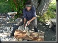 Holzschindeln, auf tradiotionelle Art hergestellt, Museumsinsel Kishi